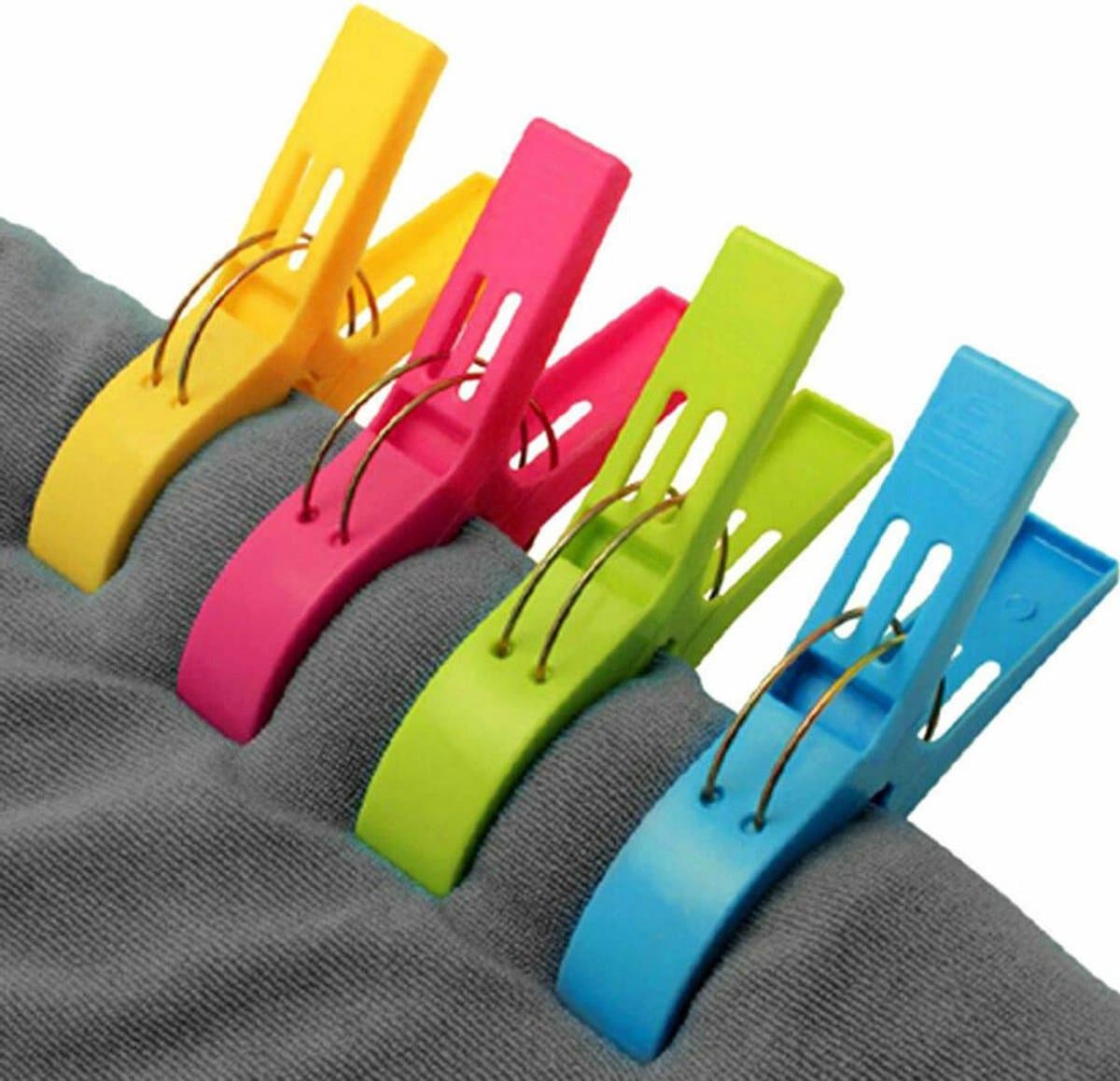 2 sets XXL extra grote handdoekclips, strandhanddoekrekken, windbestendige handdoekclips — afbeelding 1