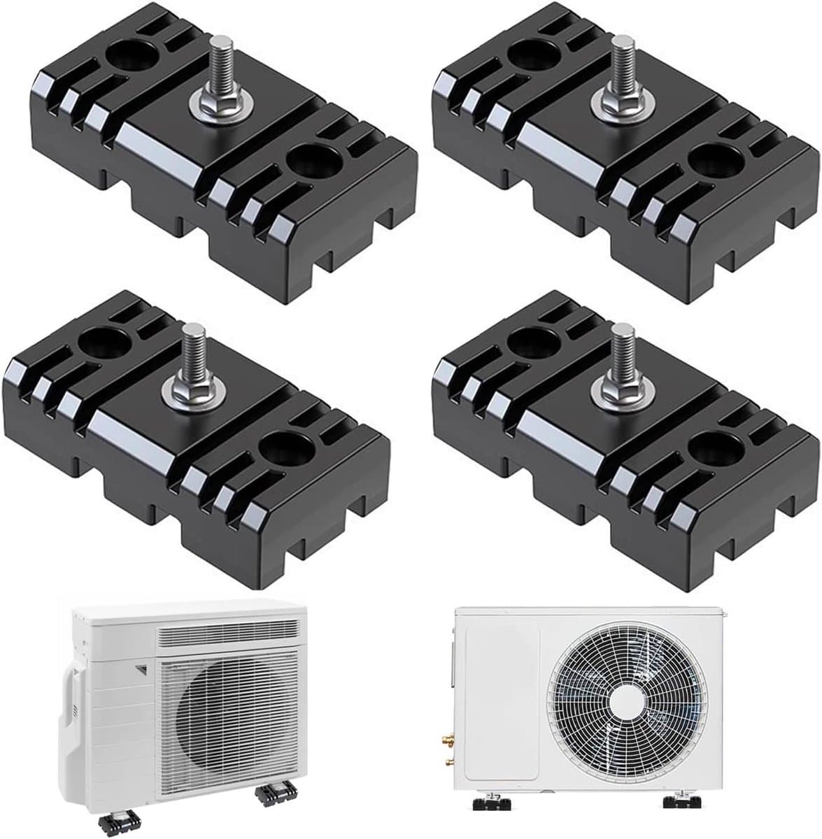 Ronte - Rubberen houder voor schokdemper en trillingsdemper - airconditioning accessoire - anti-trilling pads - buitenboordairconditioner demper - geluiddempende montage — afbeelding 1