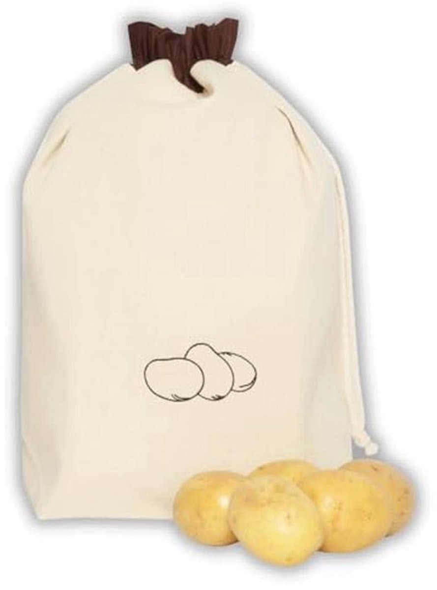 Praktische Groentenzak van Katoen voor Aardappelen – Bescherming tegen Licht en Ontkieming, 36 x 37 cm — afbeelding 1