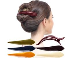 6x Middelgrote Eendenbek Haarspelden Krokodil voor Dames en Meisjes, Sterke Grip voor Professionele Styling