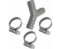 Universele Slang Set - Afvoer Y-stuk - Wasmachine Reparatie - Inclusief Clips - 17-19 mm