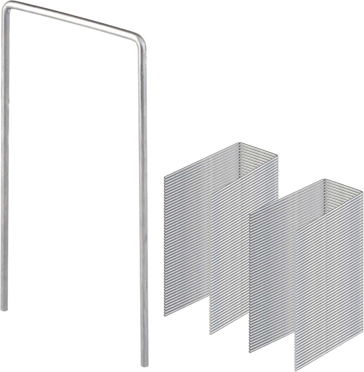 Grondankers U-vorm - Bevestigingsharingen tuin - Bescherming planten - Stevig gelegeerd staal - 6 x 12 cm - Zilver — afbeelding 1