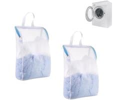 Wasnet - 2 Stuks - Met Ritssluiting - Herbruikbaar - Voor Ondergoed/Sokken/Truien - Hoogwaardig Polyester - 20 x 30 cm - Waszak