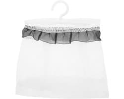 Mesh Opbergzak - Kleding Net Tas - Spullen Organiseren - Met Ophanghaak - 24.5 x 22 cm - Wit