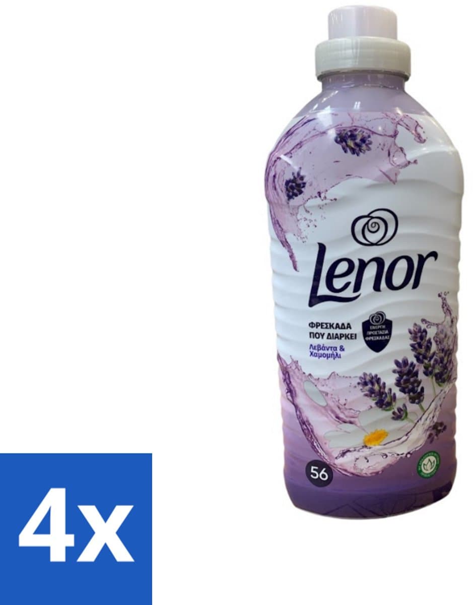 4 x Lenor – Wasverzachter – Lavender & Kamille – 56 Wasbeurten – 1176 ml - Wasverzachter - Lavendel - Kamille - Wasgeur - Wasverzachting — afbeelding 1