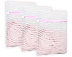 3-delige Herbruikbare Waszakken met Ritsen, 12"x16" Voor Delicate Kleding, Ondergoed en Reisorganizer