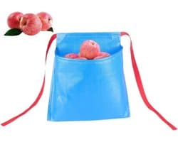 Oogstschort Nylon - Fruitplukzak - Tuinieren Oogsten - Brede Opening - 30x30x18 cm - Blauw