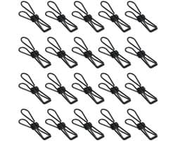 Dailygoods - 50 stuks metalen draadklemmen, multifunctionele stalen draadklemmen, 32 mm mini-pinnen voor kleding, rekeningen, papier, kantoorbenodigdheden, keuken, kamperen (zwart)