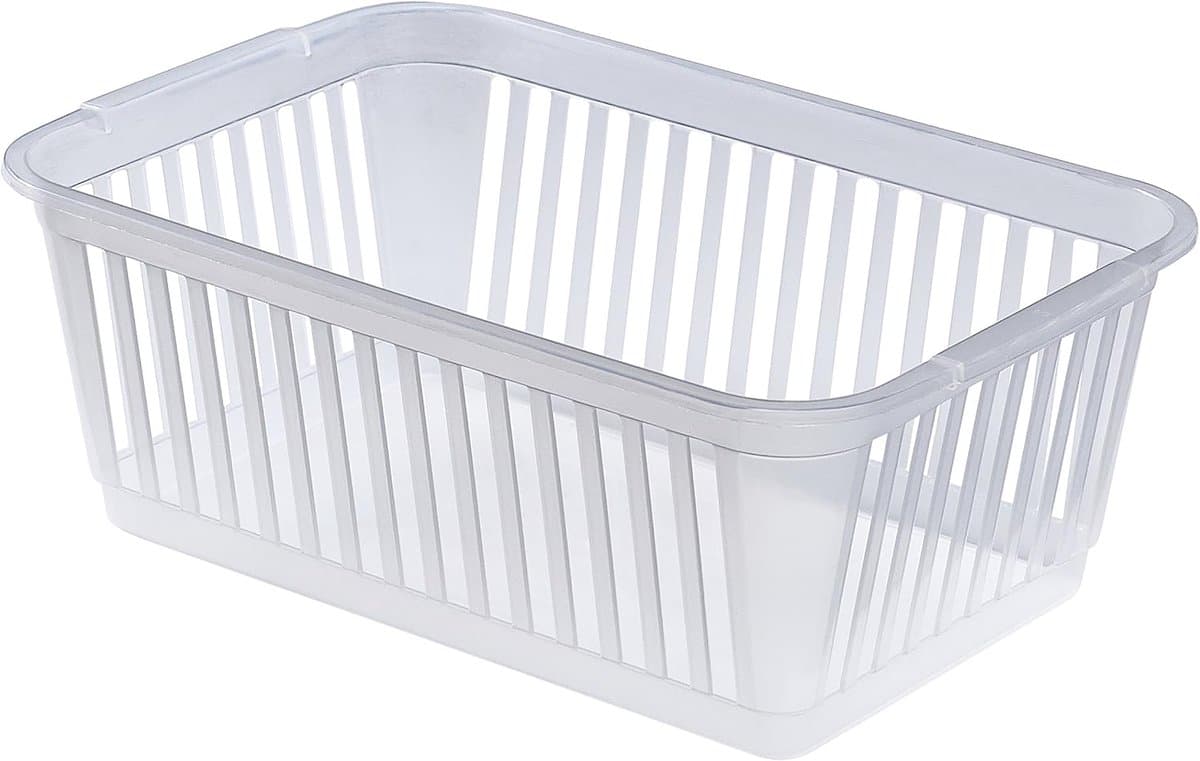 SnelShoppen - Whitefurze Opbergmand, Kleurloos, 30 cm - Ideaal voor Slaapkamer, Thuis, Kantoor - Gemakkelijk Schoonmaken - Multifunctionele Mand — afbeelding 1
