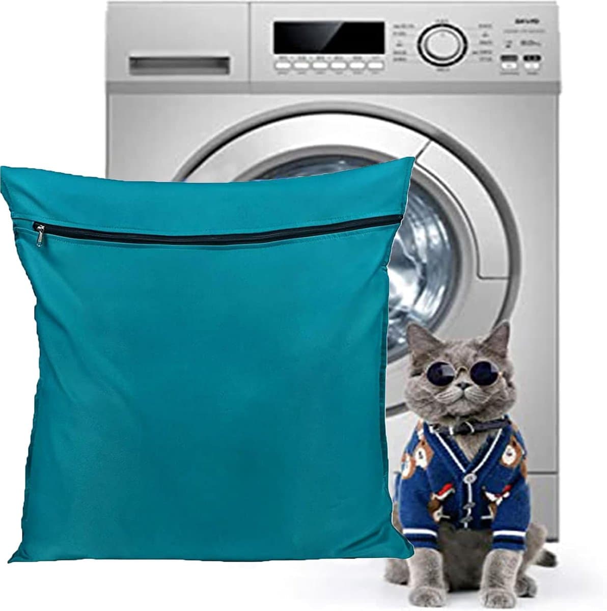 Waszak voor Huisdieren, Isoleert Dierenharen Om te Voorkomen Dat de Wasmachine Geblokkeerd, Waszak voor Huisdieren voor Honden, Katten, Beddengoed voor Huisdieren, Dekens — afbeelding 1