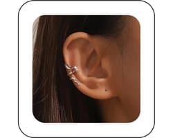 Eenvoudige Slang Oormanchet Oorbellen Vintage Zilveren Open Wrap-hoepel Oorring Statement Slang Clip Op Oorbellen Knorpel Crawler Oorring Geen Piercing Slang Oorversiering Voor Vrouwen