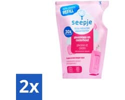 2 x Seepje - Wasverzachter - Duurzaam & Frisse Geur - Navulling - Pioenroos en Cederhout - 30 Wasbeurten - 750 ml - Wasverzachter - Wasmiddel - Natuurlijke Wasverzachter - Biologische Wasverzachter - Duurzame Wasverzachter
