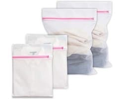 Set van 4 Herbruikbare Waszakken met Rits voor Delicate Kleding, Ondergoed en Reisorganizer - 23×30 cm en 30×40 cm