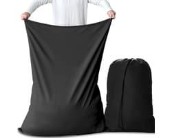 AiQInu Grote waszakken met trekkoord opvouwbare waszak, 70 x 115 cm, 2 stuks - ShopVlot