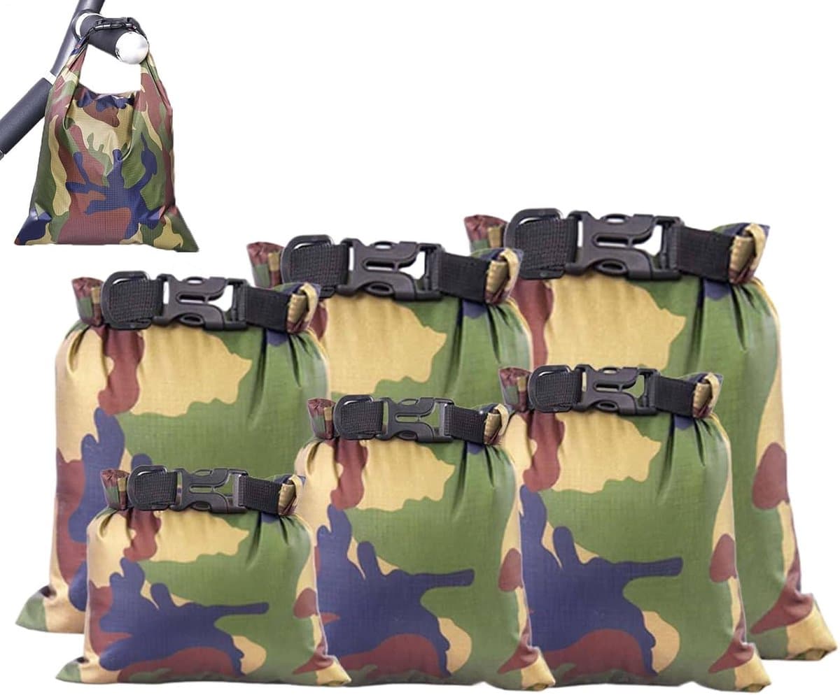 Droogzak | Waterdichte Droogzak voor Boottochten | Opbergzak Voor Uitrusting Kleding Met Camouflageprint Geschikt Voor Buitensporten Kamperen Raften — afbeelding 1