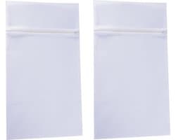 MSV Waszak voor kwetsbare kleding wasgoed/waszak - 2x - wit - XL size - 60 x 90 cm