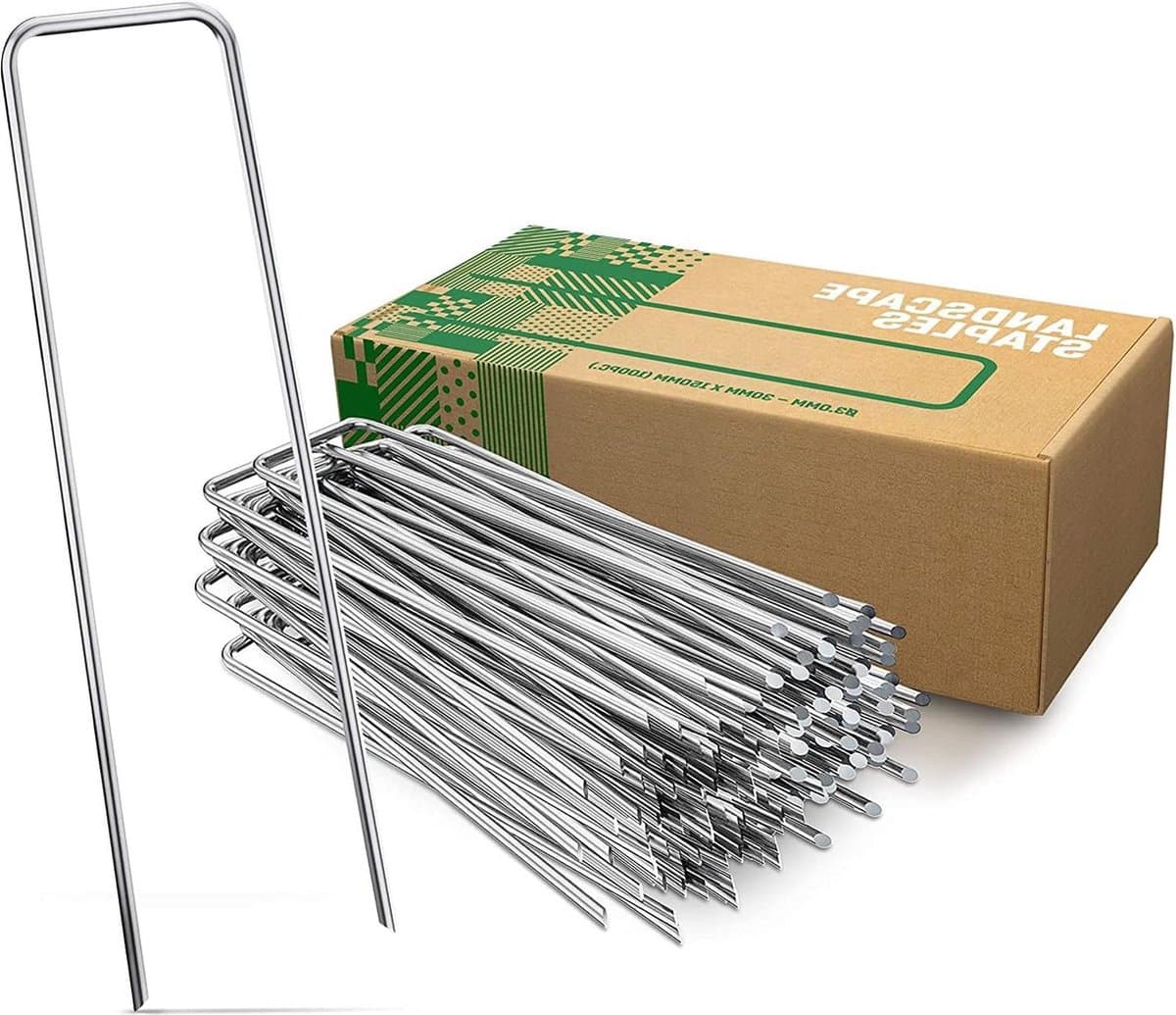 Stevige Stalen Grondankers (Set van 250) Voor Onkruidmat Tuinmat Schutting & Camping - 150 mm Lang 25 mm Breed Ø 3 mm — afbeelding 1