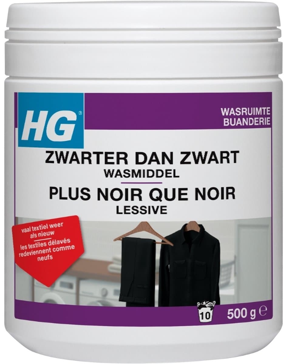 HG zwarter dan zwart wasmiddel 500gr — afbeelding 1