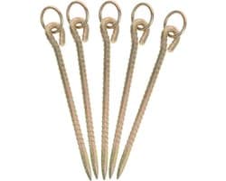 Hondenanker met Oog - Grondpen Anker - Huisdier Vastzetten - Weerbestendige Constructie - 23 cm - Goudkleurig