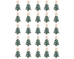 Dailygoody - Mini Houten Wasknijpers - Decoratie - 25 stuks