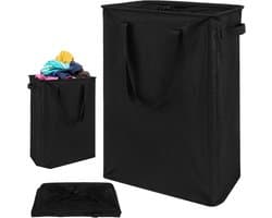 Vouwbare Wasmand met Handvatten, Smalle Opbergmand voor Kleding, Speelgoed en Beddengoed, 20 x 40 x 60 cm