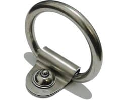 Grondanker Kettingpunt - Fiets Muuranker - Voertuig Beveiligen - Roestvrij Staal 304 - 12mm Boorgaat - Zilver