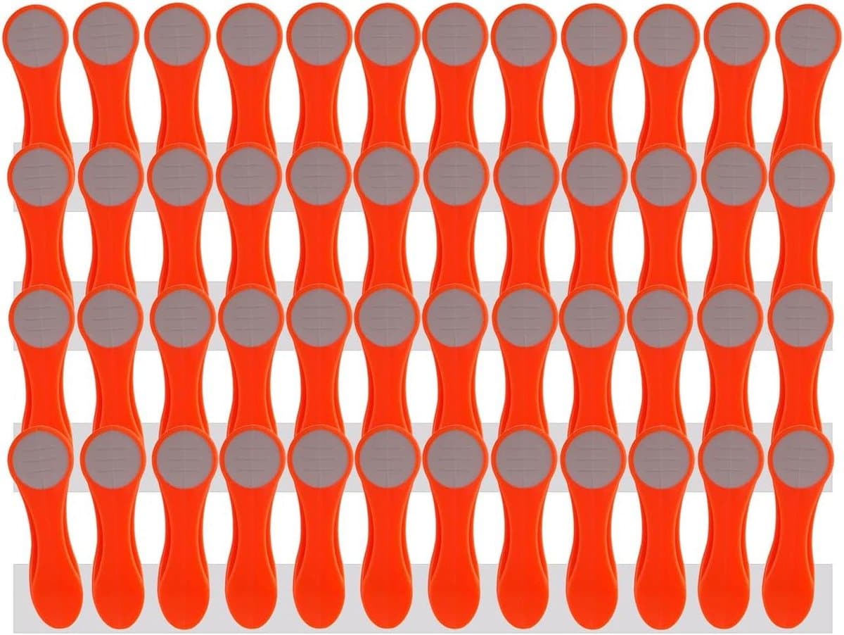 Wasknijpers - Kledingklemmen - Kleding Drogen - Zachte Grip - 48 Stuks - Oranje Grijs — afbeelding 1
