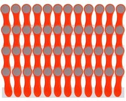 Wasknijpers - Kledingklemmen - Kleding Drogen - Zachte Grip - 48 Stuks - Oranje Grijs