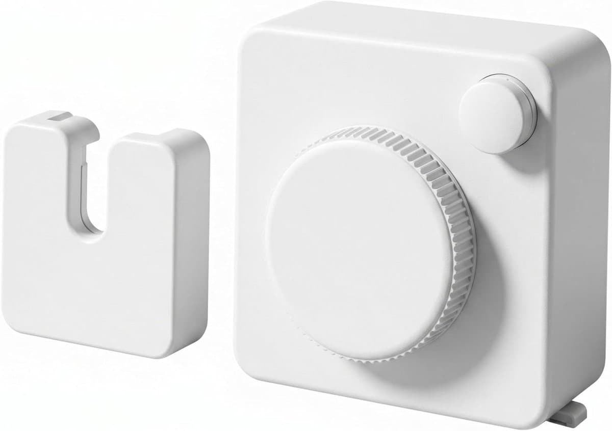Intrekbare Waslijn - Droogrek Binnen Buiten - Kleding Drogen - Anti-Zak Knop - 4.8m - Wit — afbeelding 1