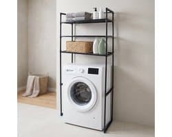 Cheqo® Opbergrek voor boven Wasmachine - Wasmachine Ombouw Rek - Wasmachine Rek - Wasrek - Badkamerrek - Toiletrek - Opbergrek boven Toilet - Wasruimte Organizer - Wasmachine Organizer - Wasmachinekast - Opbergrek Wasmiddel - Wasmachine Meubel