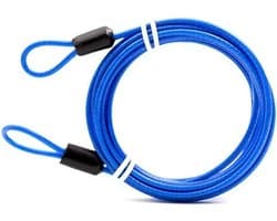 Kledinglijn Staalkabel - Waslijn Buiten - Kleding Drogen - Verstevigd PVC Coating - 1.5 Meter - Blauw