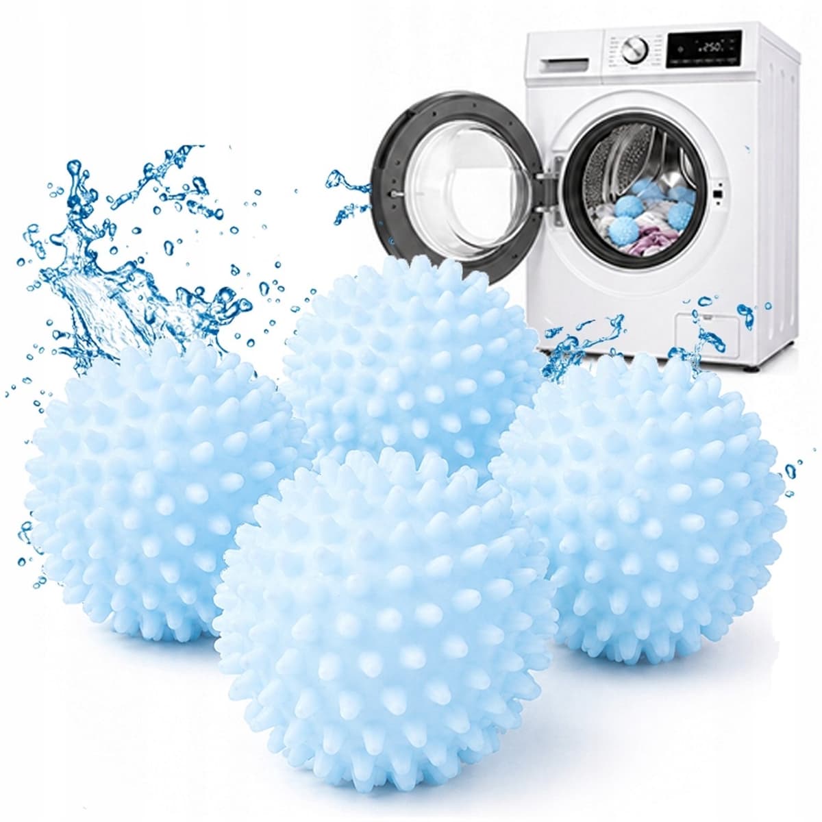 4x Wasmachines Droogballen - Verbetert Wassen & Drogen — afbeelding 1