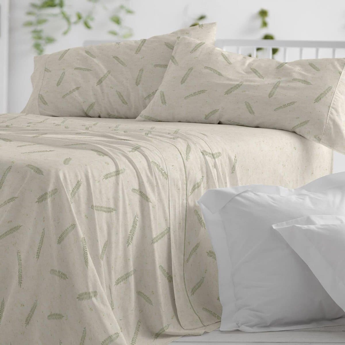 Blanco Beddengoedset, bed 90 cm (+ beschikbare maten), design 046, groen (90 x 190/200 cm) — afbeelding 1