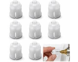 8 stuks vervangende knoppen voor mengkranen, universeel, wit