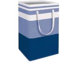 75 liter, waterdichte, opvouwbare wasverzamelaar met handvat, voor kleding, speelgoed in slaapzaal en het gezin, blauw