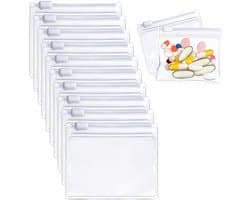 Hersluitbare Waterdichte Plastic Zakken - Transparant - 10 Stuks - Duurzaam EVA-Materiaal - Voor Levensmiddelen en Organiseren