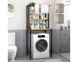 Wasmachine Rek - 3 laags - Kast - Ombouw - Robuust - Vocthbestendig - 69 x 60 x 177 cm - Zwart — afbeelding 1