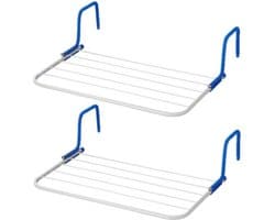 Set van 2x inklapbare wasrekken/droogrekken 3 meter - Camping/camper/reis/thuis/balkon wasrekken/droogrekken — afbeelding 1