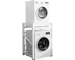 Wasmachine Verhoger - Opbergrek - Ruimte Besparen - 3 Hoogte-instellingen - 73x63x105cm - Wit