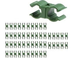 50 plantensteun clips - Kruisvormige clips - Universele plastic klimpaal clips - Geschikt voor tuinen, boomgaarden en tomatenrekken - 16mm