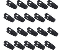 20-stuks Kledingklem - Ophangklem voor kleding - Fluweelzachte kledingklem - Multifunctionele kledingklem - Antislip en laat geen strepen achter - 7,1*2,2*2,2 cm - Geschikt voor broeken, overhemden, rokken, sokken, enz. - Zwart