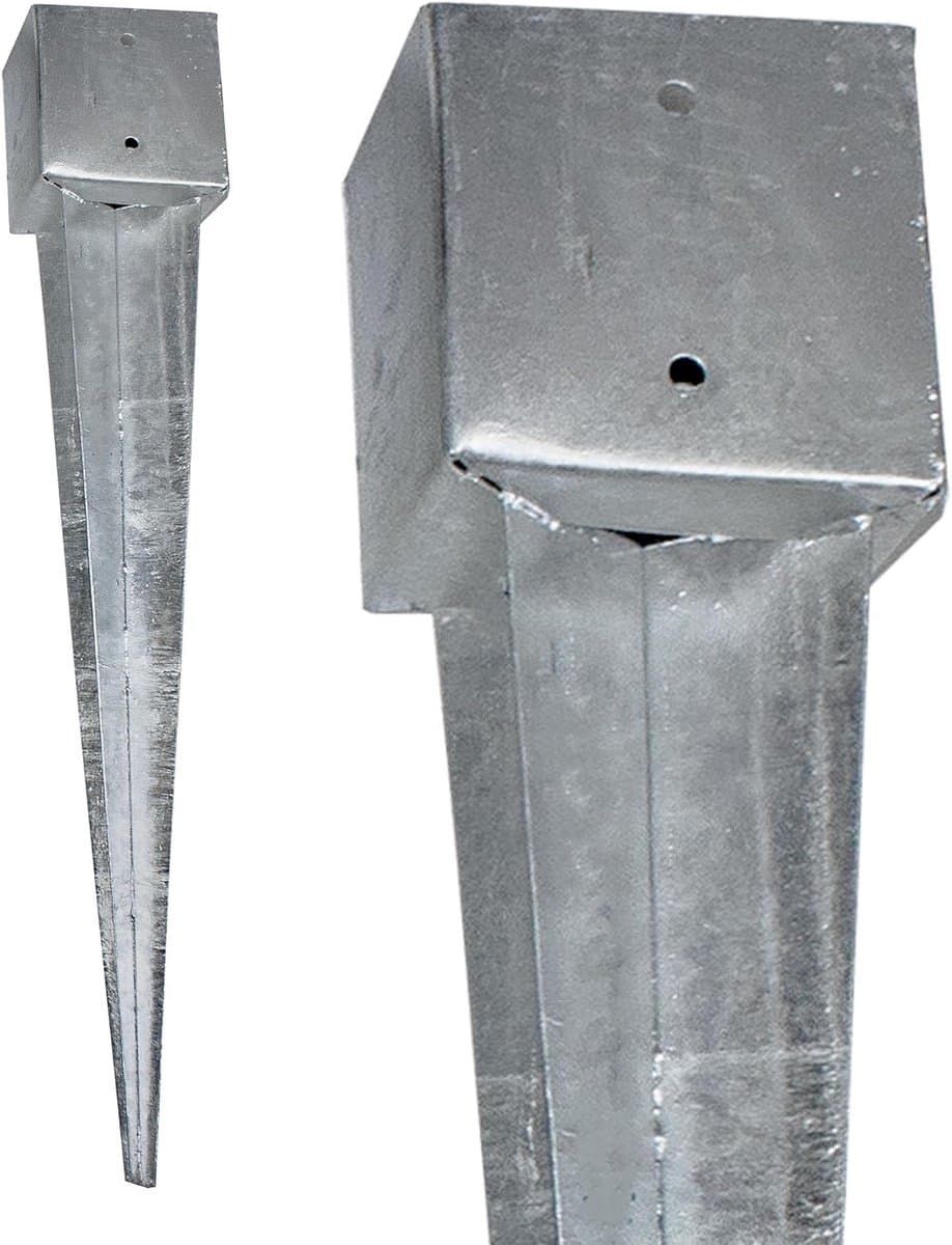Vierkant Grondanker Inslagmof - Sterk Gegalvaniseerd Staal - 750mm of 900mm Lengte — afbeelding 1