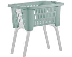 Wasmand op poten groen 38 liter 39 x 59 x 29 cm kunststof — afbeelding 1