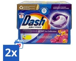 2 x Dash - Lenor Collectie - Wasmiddel Capsules - All-in-1 Pods - Witte en Gekleurde Was - Gemberlelie & Guava - 17 Wasbeurten - Wasmiddel Capsules - Waspoeder Capsules - Lenor Geur - Gemberlelie - Guava
