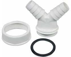 Dubbele Slangaansluiting Voor Sifon - Afvoer Koppeling Wasmachine Vaatwasser 1,5 inch