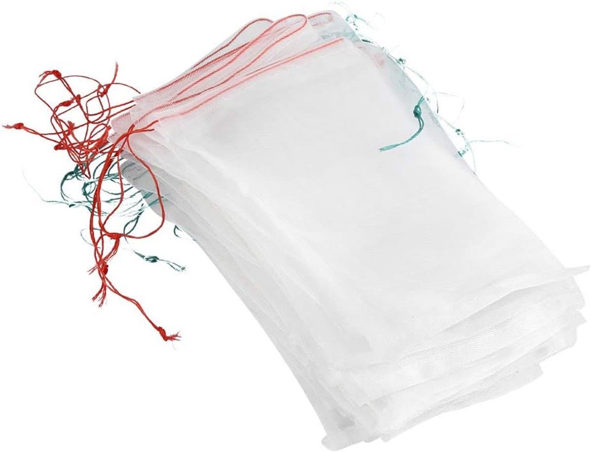 50 Stuks Herbruikbare Fruitbeschermzakjes Nylon Net met Trekkoord voor Planten en Bloemen — afbeelding 1
