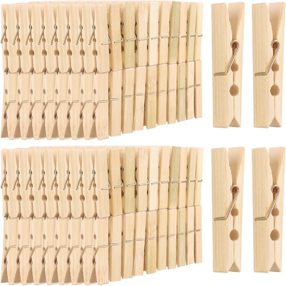400 Stuks Houten Wasknijpers 6 cm - Duurzaam voor Wasgoed, Foto's, Decoratie en Creatief Knutselen — afbeelding 1