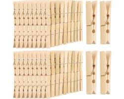 400 Stuks Houten Wasknijpers 6 cm - Duurzaam voor Wasgoed, Foto's, Decoratie en Creatief Knutselen