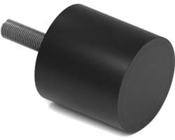 Rubbermagazijn - Trillingsvoet Type D 25x25mm - M6 - Set 10 stuks