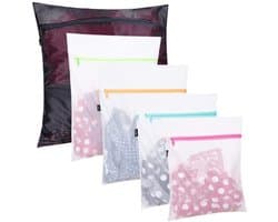 5-pack waszakken met rits - Waszak - waszakjes met rits - waszakjes met rits - Witte waszakken - Wasreisorganizer - Wasnetzakken - Bescherm uw wasmachine en kleding